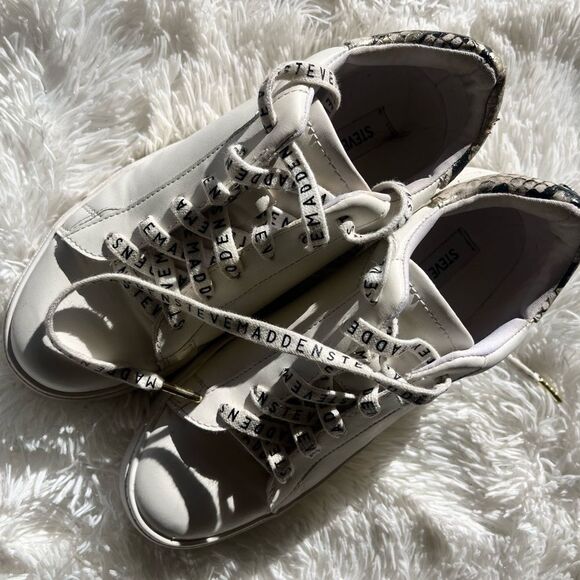 Steve Madden  snake print lace sneaker - Picture 1 of 9